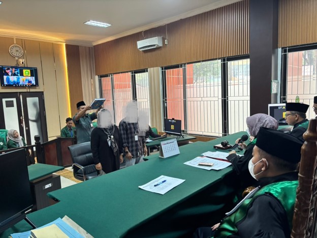 PA Palangka Raya Laksanakan Sidang Telekonferensi dengan PA Banjarbaru